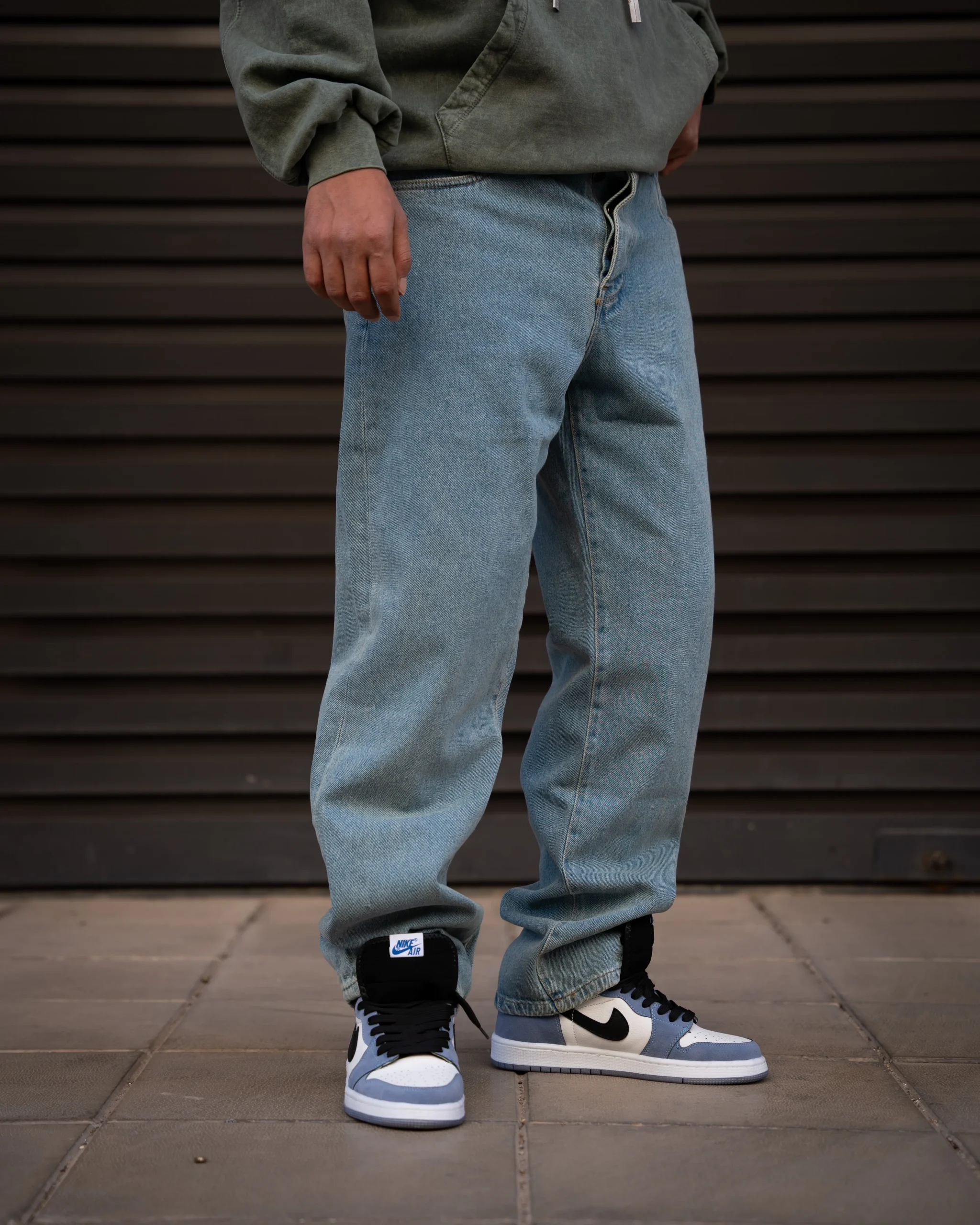 شلوار جین نیم بگ مردانه اقتصادی